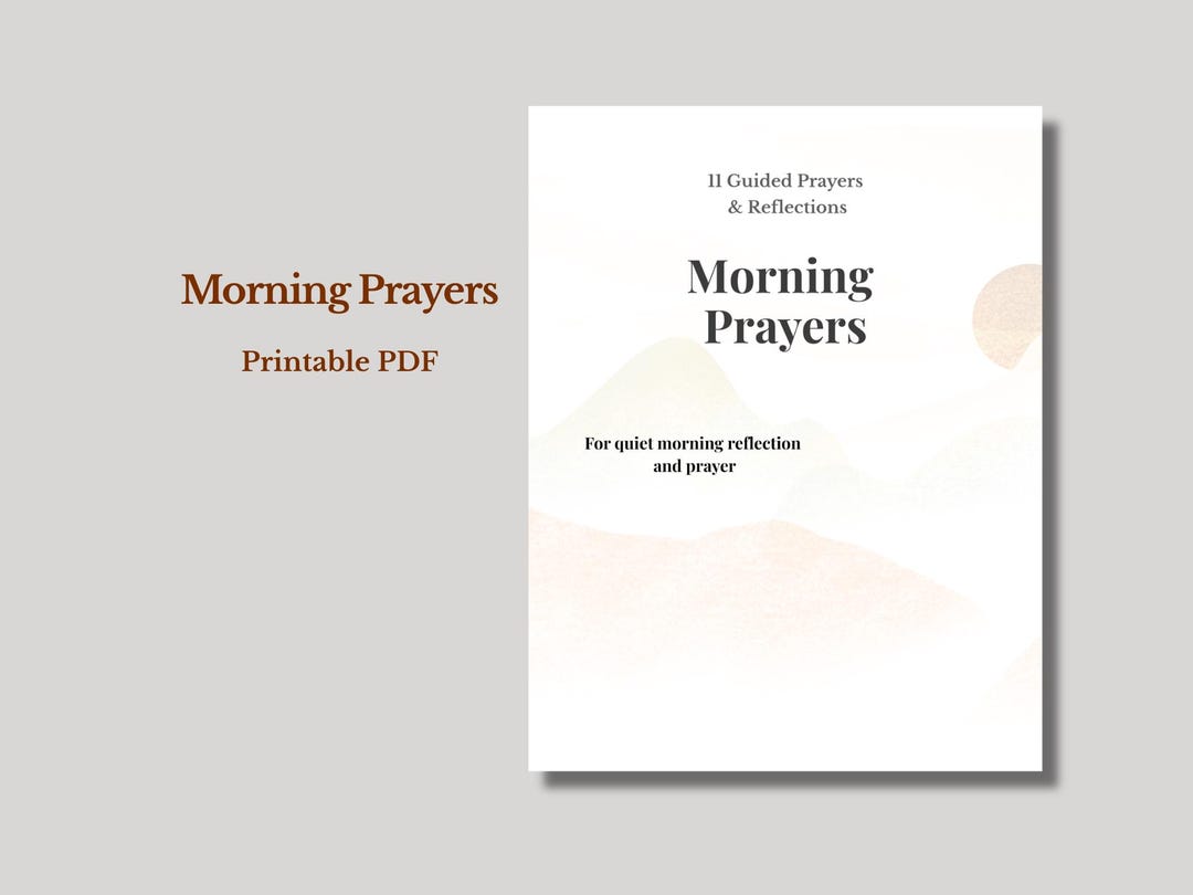 Reflection In Prayer Morning Prayers Printable PDF, 11 Guided Prayers & Reflection Pages for ...