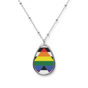 Stolt HBTQ+ Ally Ovalt Halsband | Visa ditt stöd bild 1