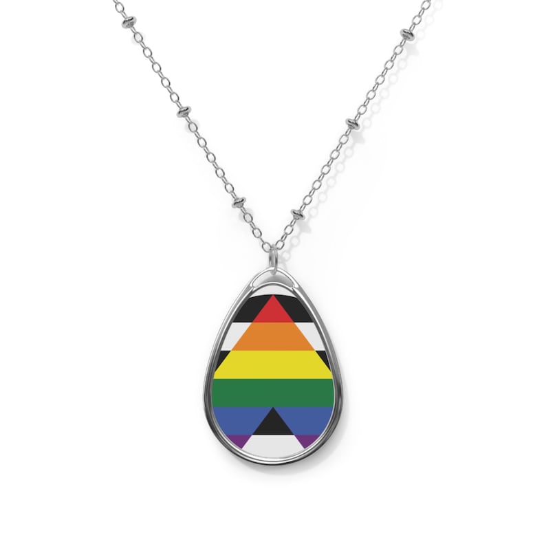 Stolt HBTQ+ Ally Ovalt Halsband | Visa ditt stöd bild 1