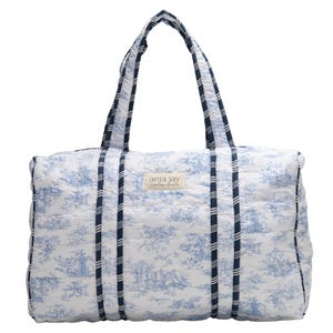 Duffle Bag, Blue Toile