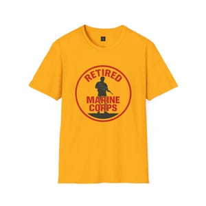 Retired Marine Corps T-Shirt: Unisex Softstyle Cotton Tee