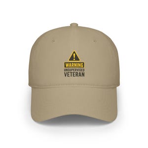 Funny Veteran Logo Baseball Cap: Patriotic Military Dad Gift