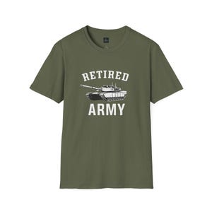 Military Tank Graphic Unisex Softstyle T-Shirt, Army Veteran Tee, Military Retirement Gift, Patriotic Shirt, Army Tank Top