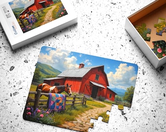 30 Piece Dementia Puzzle for Seniors | Large Piece Farm Horse Puzzle | Alzheimer Activity Gift | dementia signs | Easy Puzzle for Elderly