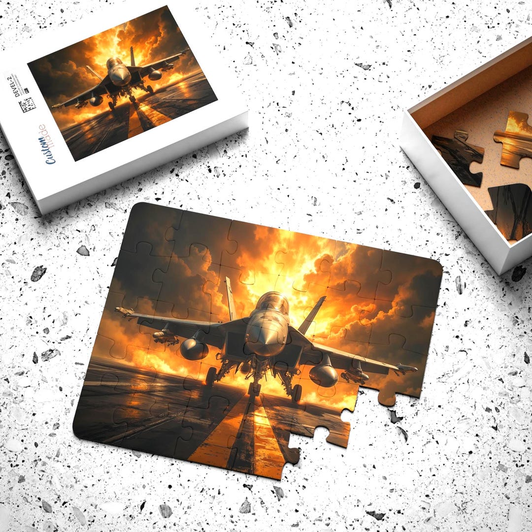 30 Piece Fighter Jet Puzzle for Veterans & Seniors | Military Jigsaw ...