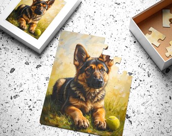 Therapeutic Puzzle for Dementia Patients| German Shepherd Sensory Brain Exercise| Alzheimers Game| Memory Care Activity| Elderly Calming Toy
