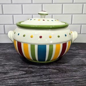 Firar hemmet Simply Summer Bönkruka/gryta i stengods med lock