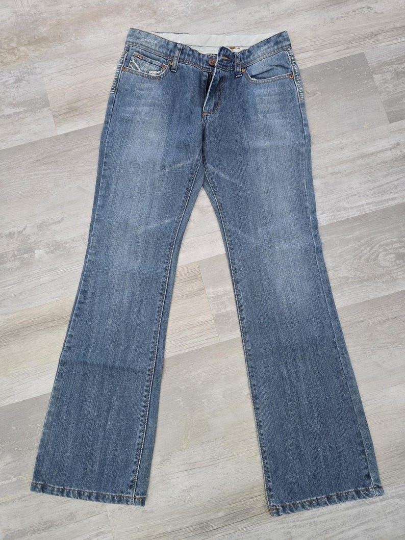 Joe's Jeans The Taylor Wide Leg Pants 26 J00164 High Rise Y2K Retro Denim EUC image 8