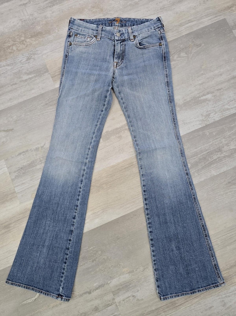 7 For All Mankind A-Pocket Bootcut Jeans Women's 27 Style U130055U Y2K Vintage image 7