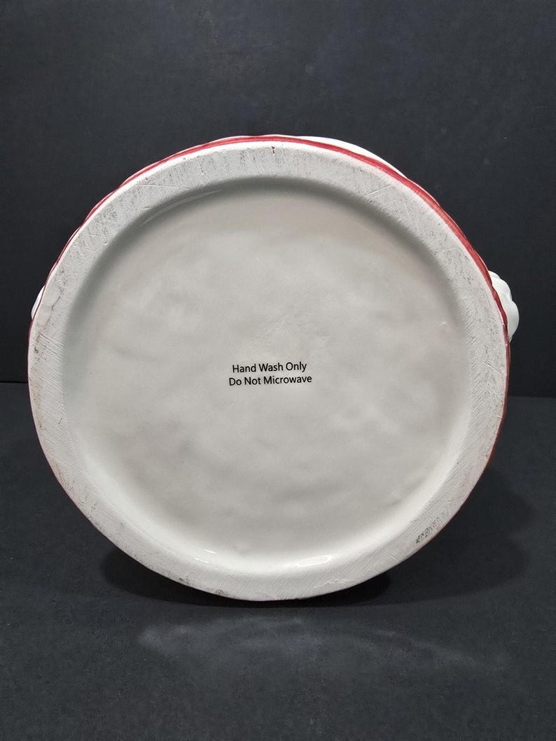 Cascanueces de cerámica Buckingham, imitación de Mackenzie Childs, tarro de galletas de 11.5" imagen 9