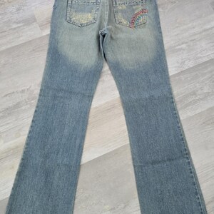 Joe's Jeans Mendrix Lite Rainbow Stitch Bell Bottom Flare 28 J00101 Y2K Boho imagen 10