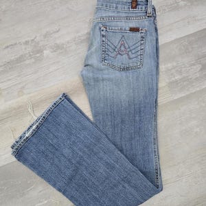 7 For All Mankind A-Pocket Bootcut Jeans Women's 27 Style U130055U Y2K Vintage image 1