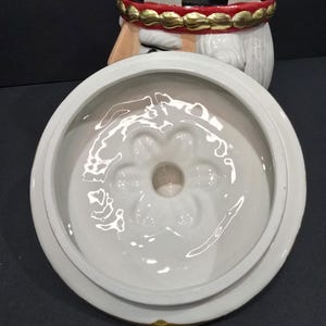 Cascanueces de cerámica Buckingham, imitación de Mackenzie Childs, tarro de galletas de 11.5" imagen 6