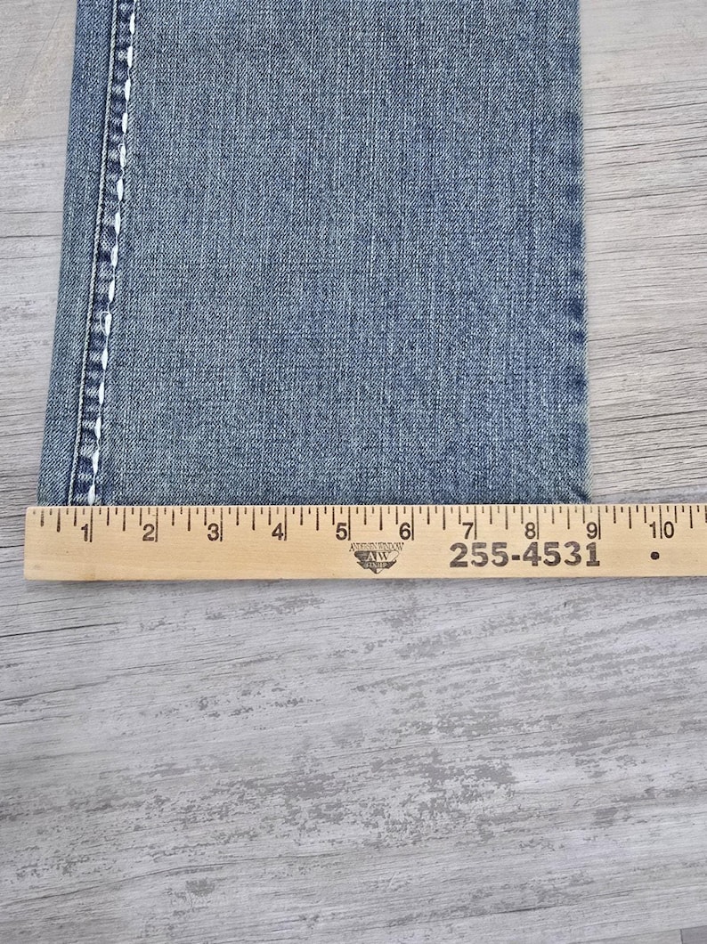 Joe's Jeans Mendrix Lite Rainbow Stitch Bell Bottom Flare 28 J00101 Y2K Boho imagen 9