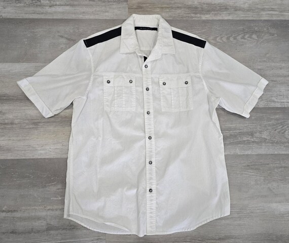 sean john dress shirts XL Striped Embroidered fleur Sean John Dress Shirt Mens