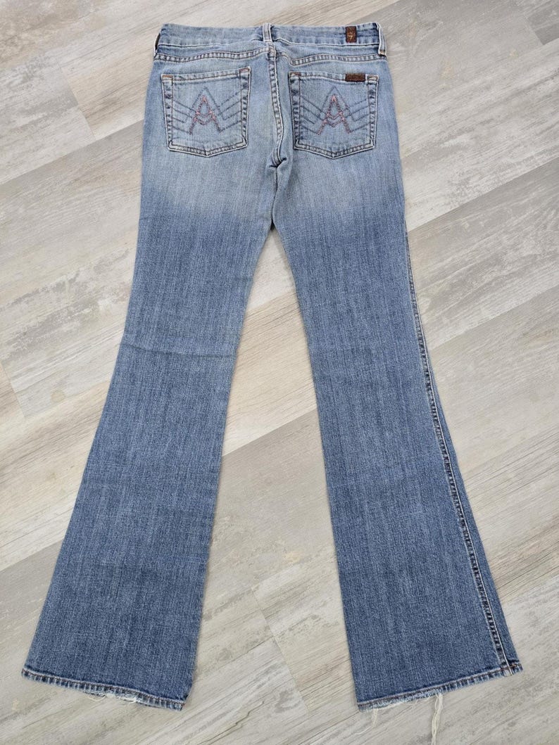 7 For All Mankind A-Pocket Bootcut Jeans Women's 27 Style U130055U Y2K Vintage image 8