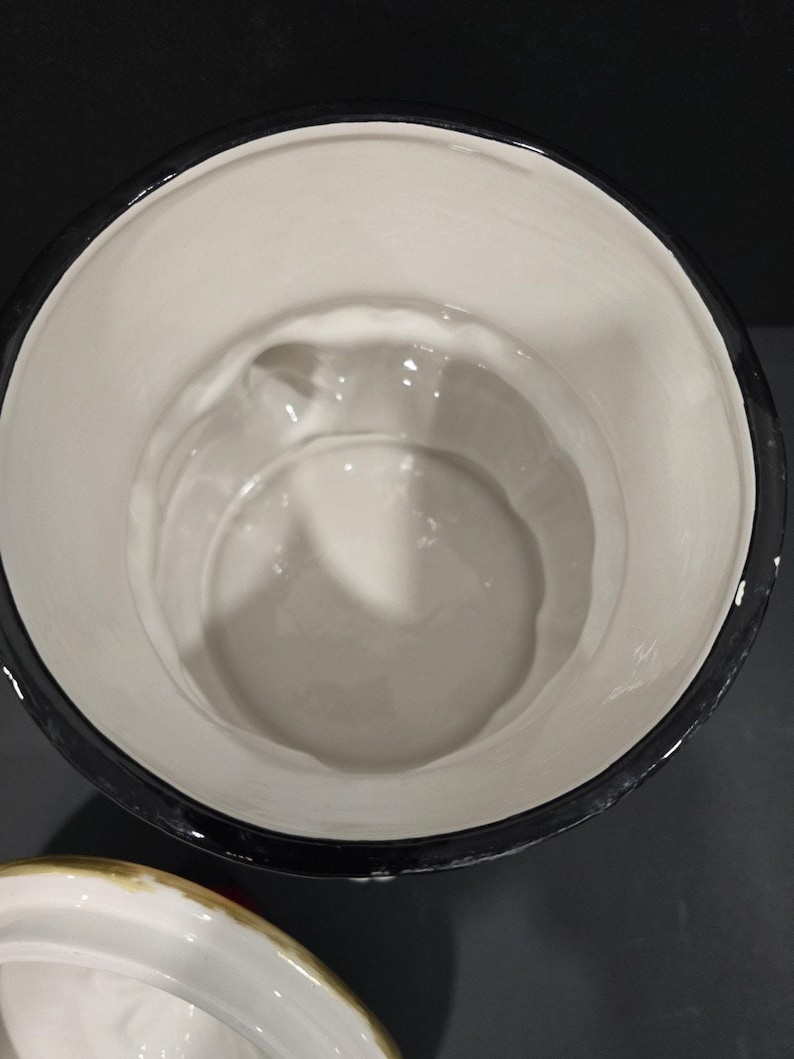 Cascanueces de cerámica Buckingham, imitación de Mackenzie Childs, tarro de galletas de 11.5" imagen 7