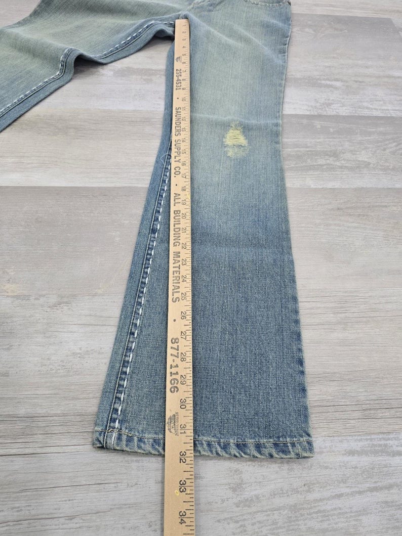 Joe's Jeans Mendrix Lite Rainbow Stitch Bell Bottom Flare 28 J00101 Y2K Boho imagen 8