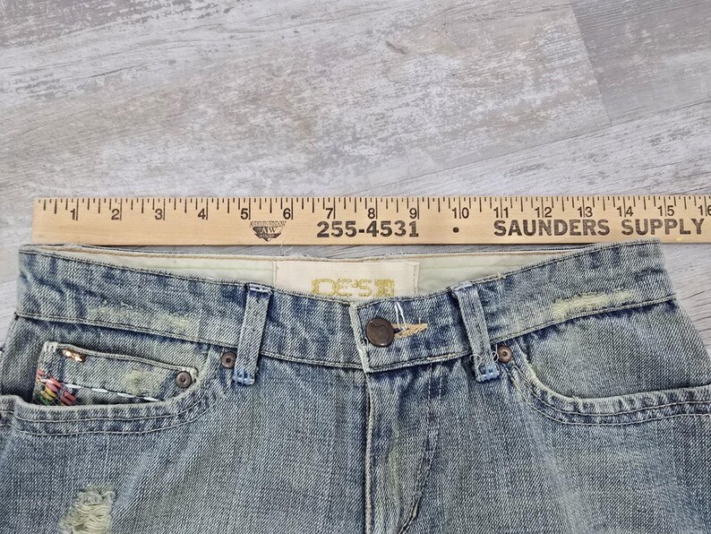 Joe's Jeans Mendrix Lite Rainbow Stitch Bell Bottom Flare 28 J00101 Y2K Boho imagen 5