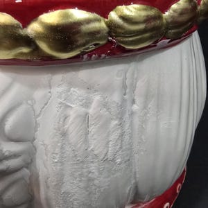 Cascanueces de cerámica Buckingham, imitación de Mackenzie Childs, tarro de galletas de 11.5" imagen 5