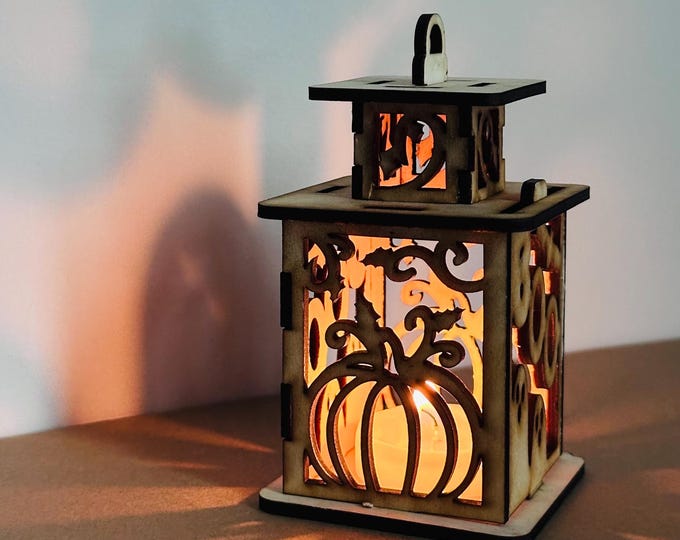 Spooky Halloween Tealight Lanterns, Halloween Theme Party Decor, Shadow Candle Decor with Tealight, Spooky Scary Kids Halloween Fun Lights