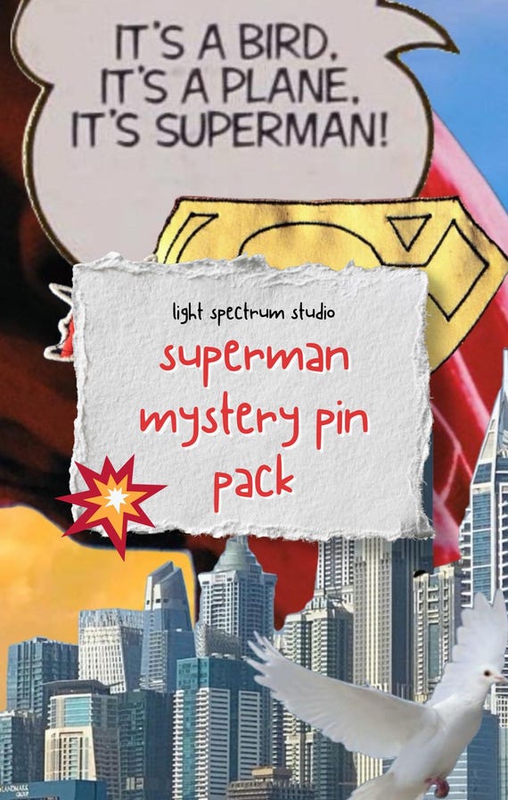 superman mystery pin pack