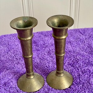 Vintage Brass Candlesticks N