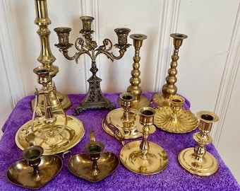 Vintage Brass Candlesticks