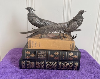 A Pair of Longtailed Silver-Plated Pheasants
