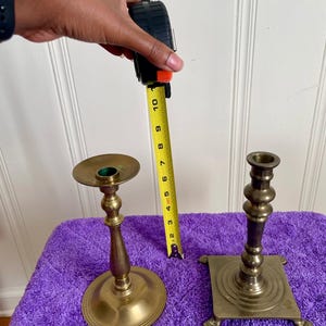 Vintage Brass Candlesticks image 7