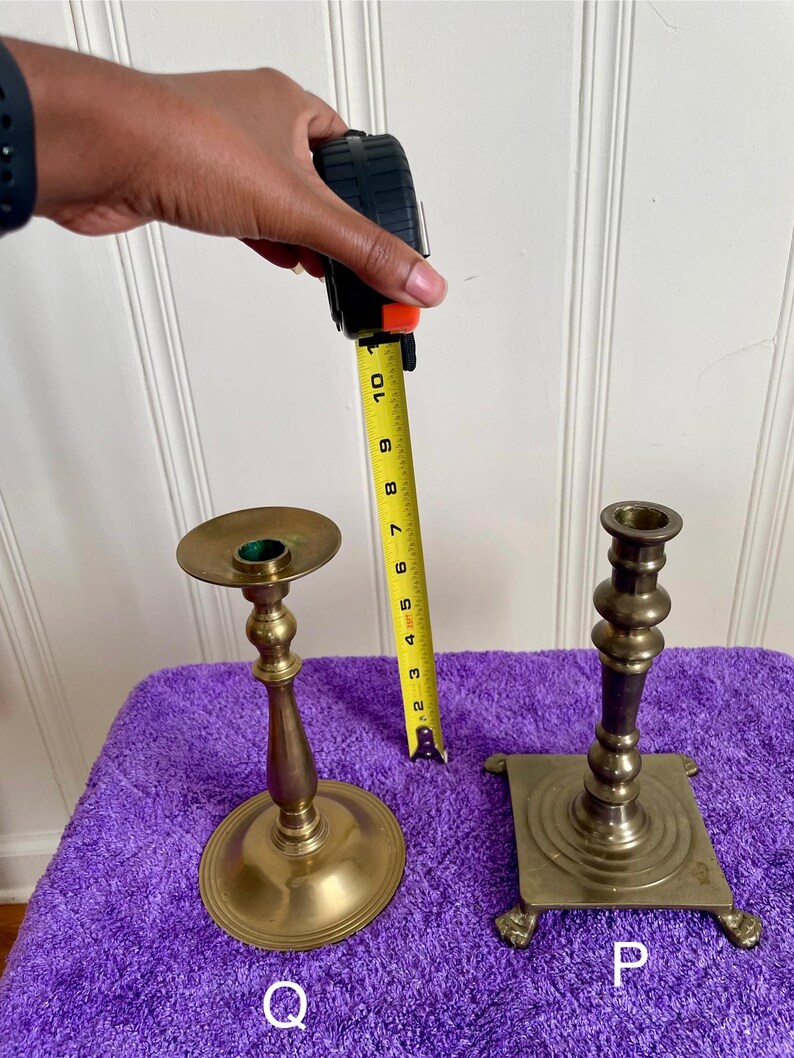 Vintage Brass Candlesticks image 7