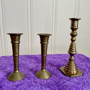 Vintage Brass Candlesticks image 6
