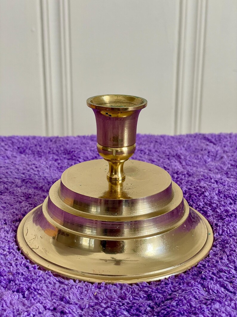 Vintage Brass Candlesticks L
