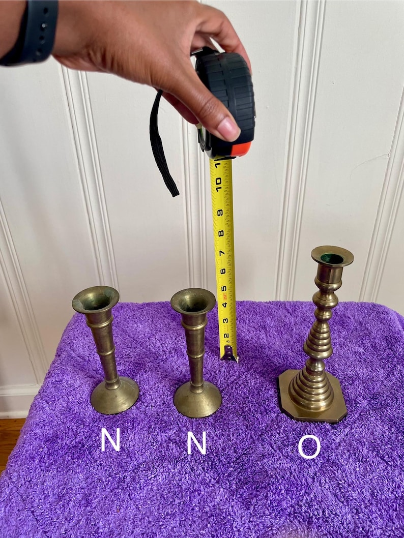Vintage Brass Candlesticks image 5
