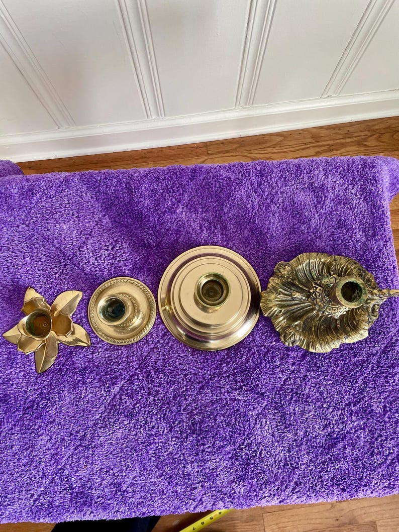 Vintage Brass Candlesticks image 4