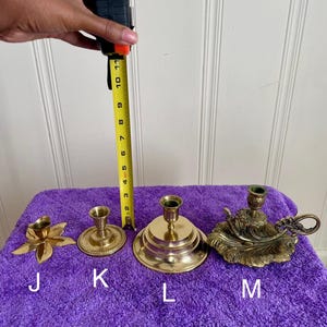 Vintage Brass Candlesticks image 3