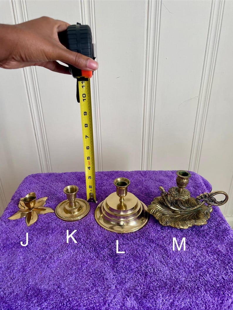 Vintage Brass Candlesticks image 3