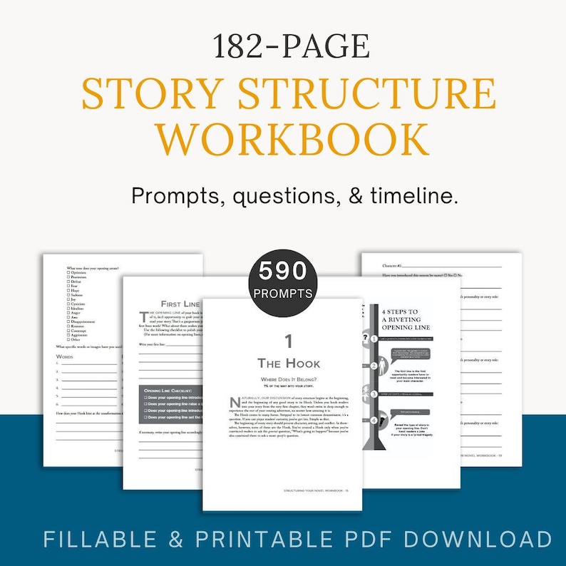 Interactive Novel Plotting Workbook: Story Structure Guide (PDF) - Etsy