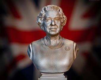 Busto de la Reina Isabel II. Reina de Inglaterra