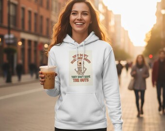 Skeleton Dad Joke Hoodie | Unisex Pullover, Arctic White