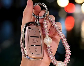 Key Fob Cover For Hyundai, Car Key Cover Case, TPU Key Case, Fits Hyundai Santa Fe, Sonata, Azera & More, Keychain Holder, Car Accessory