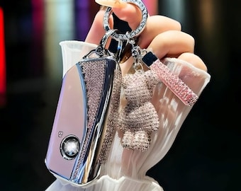 Funda para llavero BMW, funda protectora para llave de coche, protector de llave de TPU, compatible con Serie 7 G70 X7 LCI iX y más, soporte para llavero, accesorios para coche, llavero