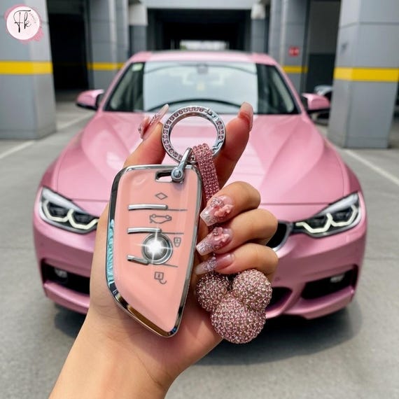 Cheap Crazy Horse Leather Car Remote Key Case Cover Shell Fob For BMW