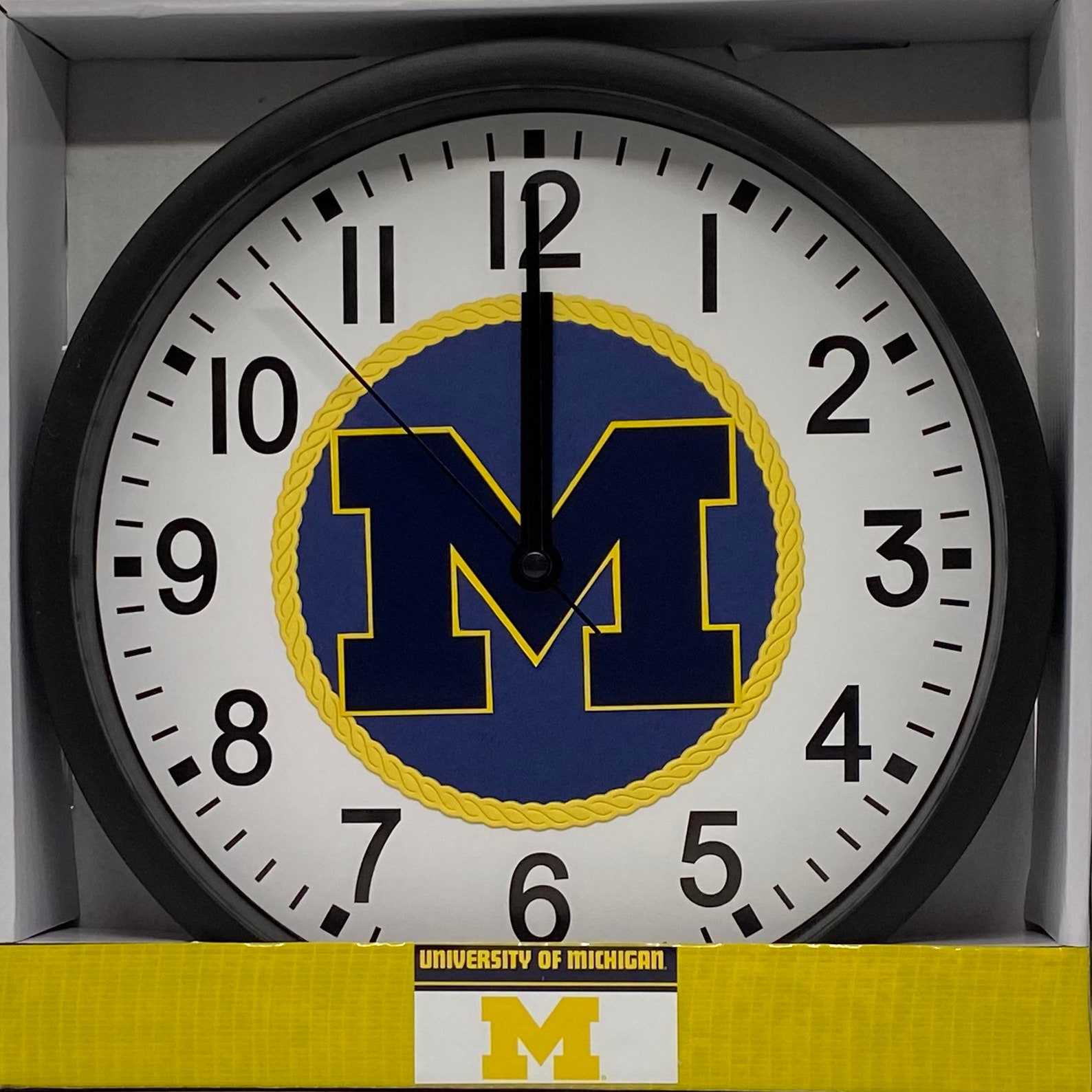 University of Michigan wall clock Etsy