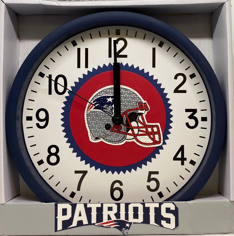 New England Patriots wall clock Etsy