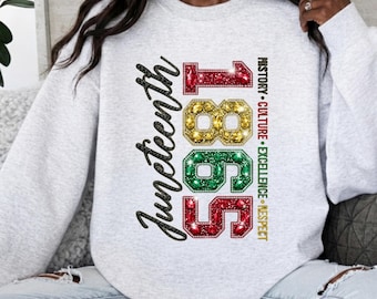 Juneteenth 1865 Rhinestone Bling Design, African American Heritage (PNG, SVG, PDF)