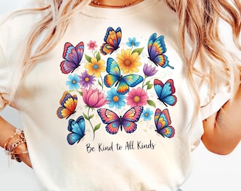 Boho Butterfly Kindness Design: Inspirational PNG SVG PDF