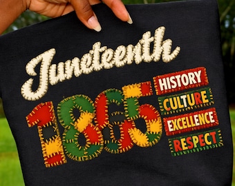 Juneteenth 1865 Patchwork Design, African American History Culture (SVG PNG PDF)
