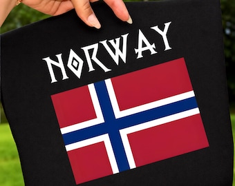 Norway Flag PNG PDF Graphics, Patriotic Travel Art (Digital Download)
