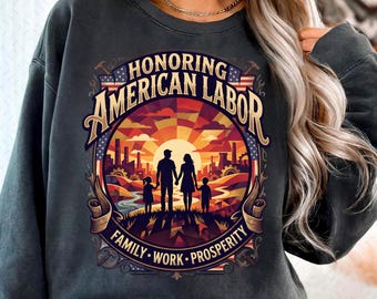 American Labor Design – Family Work Prosperity Graphic (PNG PDF)